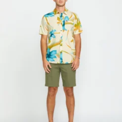 Tracers Floral Shirt - LIGHT BEIGE 13 Tracers Floral Shirt - LIGHT BEIGE -Volcom Store A0412511 LBG 3