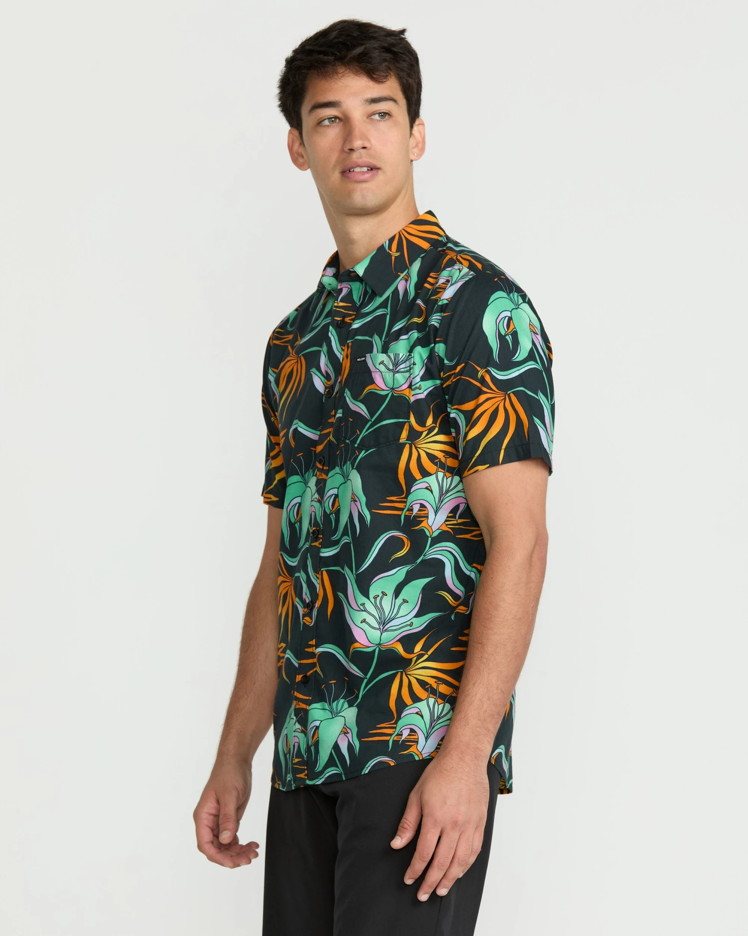 Brainmelter Floral Shirt - Black Green 7 Brainmelter Floral Shirt - Black Green - Image 5