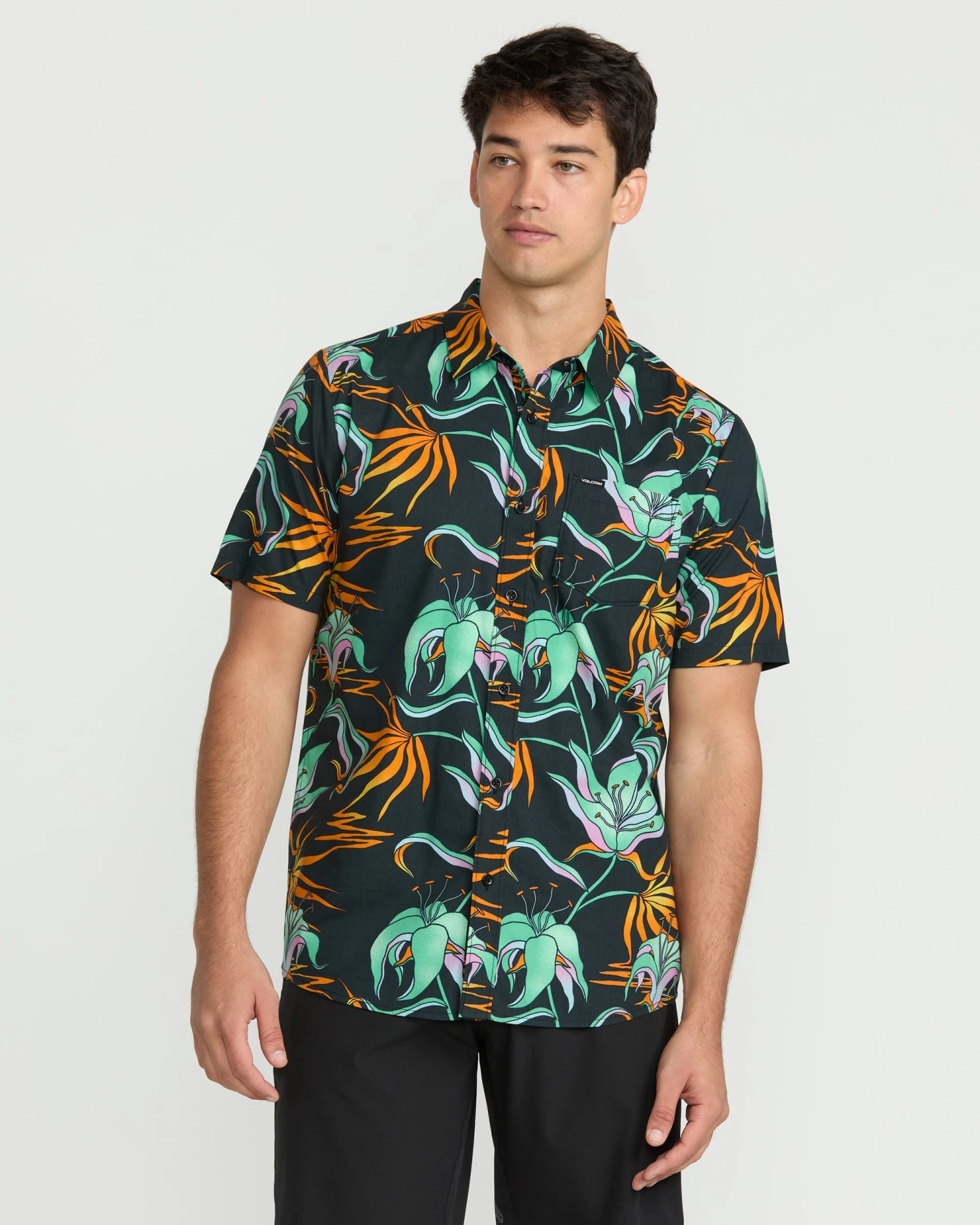 Brainmelter Floral Shirt - Black Green 3 Brainmelter Floral Shirt - Black Green
