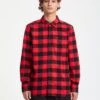 Caden Plaid Shirt - Lifeguard Red -Volcom Store A0532506 LRD 3