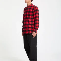 Caden Plaid Shirt - Lifeguard Red -Volcom Store A0532506 LRD 30