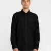 Caden Solid Shirt - Antique Black -Volcom Store A0532508 AQK 3