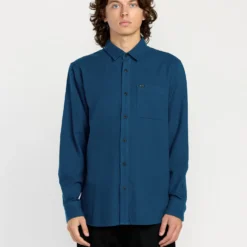 Caden Solid Shirt - Cosmic Blue