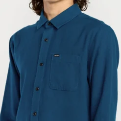 Caden Solid Shirt - Cosmic Blue -Volcom Store A0532508 COS 5