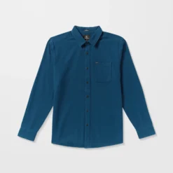 Caden Solid Shirt - Cosmic Blue -Volcom Store A0532508 COS 50