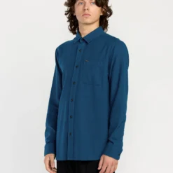 Caden Solid Shirt - Cosmic Blue -Volcom Store A0532508 COS 6