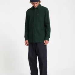 Caden Solid Shirt - Scarab -Volcom Store A0532508 SCB 7