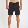 Lido Solid Mod 18" Boardshort - BLACK -Volcom Store A0812416 BLK F
