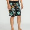 Infuse Scallop Mod 19" Boardshort - Black Green -Volcom Store A0812502 BGR F