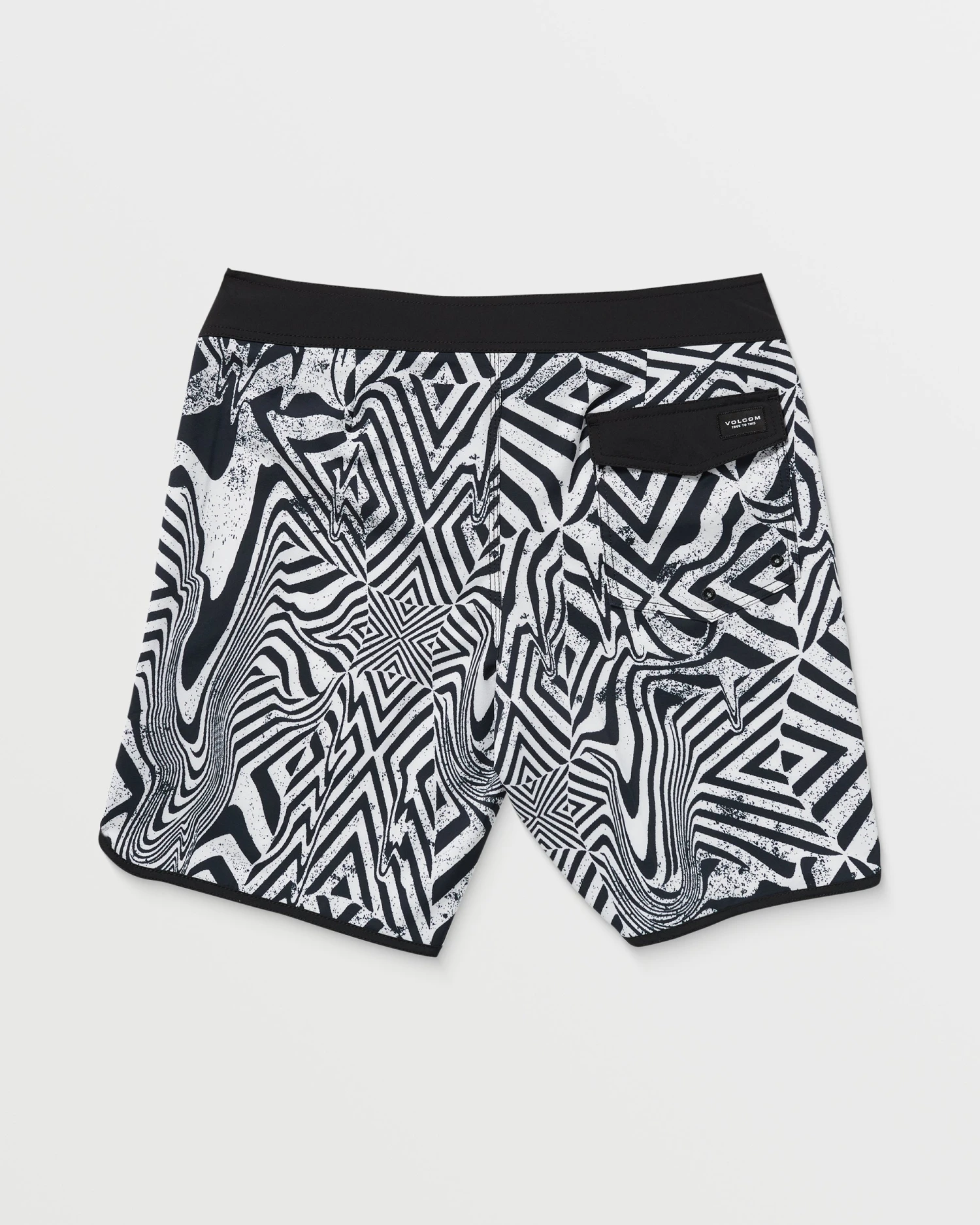 Infuse Scallop Mod 19" Boardshort - White Black 9 Infuse Scallop Mod 19" Boardshort - White Black - Image 7