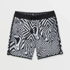 Infuse Scallop Mod 19" Boardshort - White Black 14 Infuse Scallop Mod 19" Boardshort - White Black -Volcom Store A0812502 WHB 9