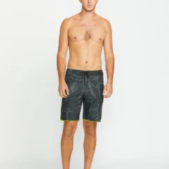 Mister Fib Scallop Stoney 19" Boardshort - STEALTH -Volcom Store A0812508 STH 4