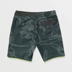 Mister Fib Scallop Stoney 19" Boardshort - STEALTH -Volcom Store A0812508 STH 6
