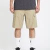 Strange Tripper Cargo 22" Short - KHAKI -Volcom Store A0912502 KHA F
