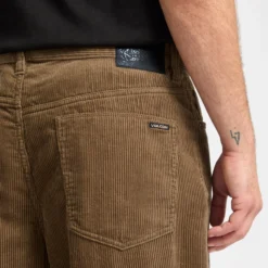 Billow Tapered Corduroy Trousers - Ermine -Volcom Store A1132305 ERM 3