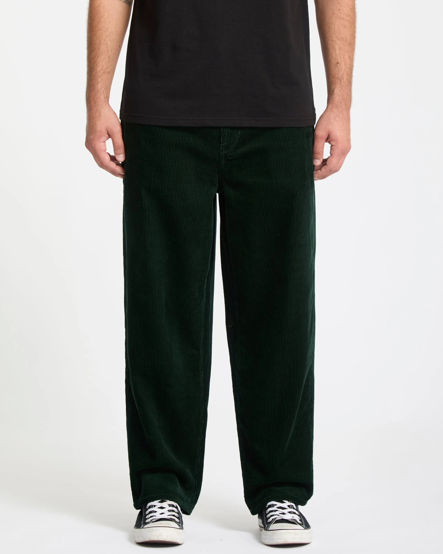 Billow Tapered Corduroy Trousers - Scarab 3 Billow Tapered Corduroy Trousers - Scarab