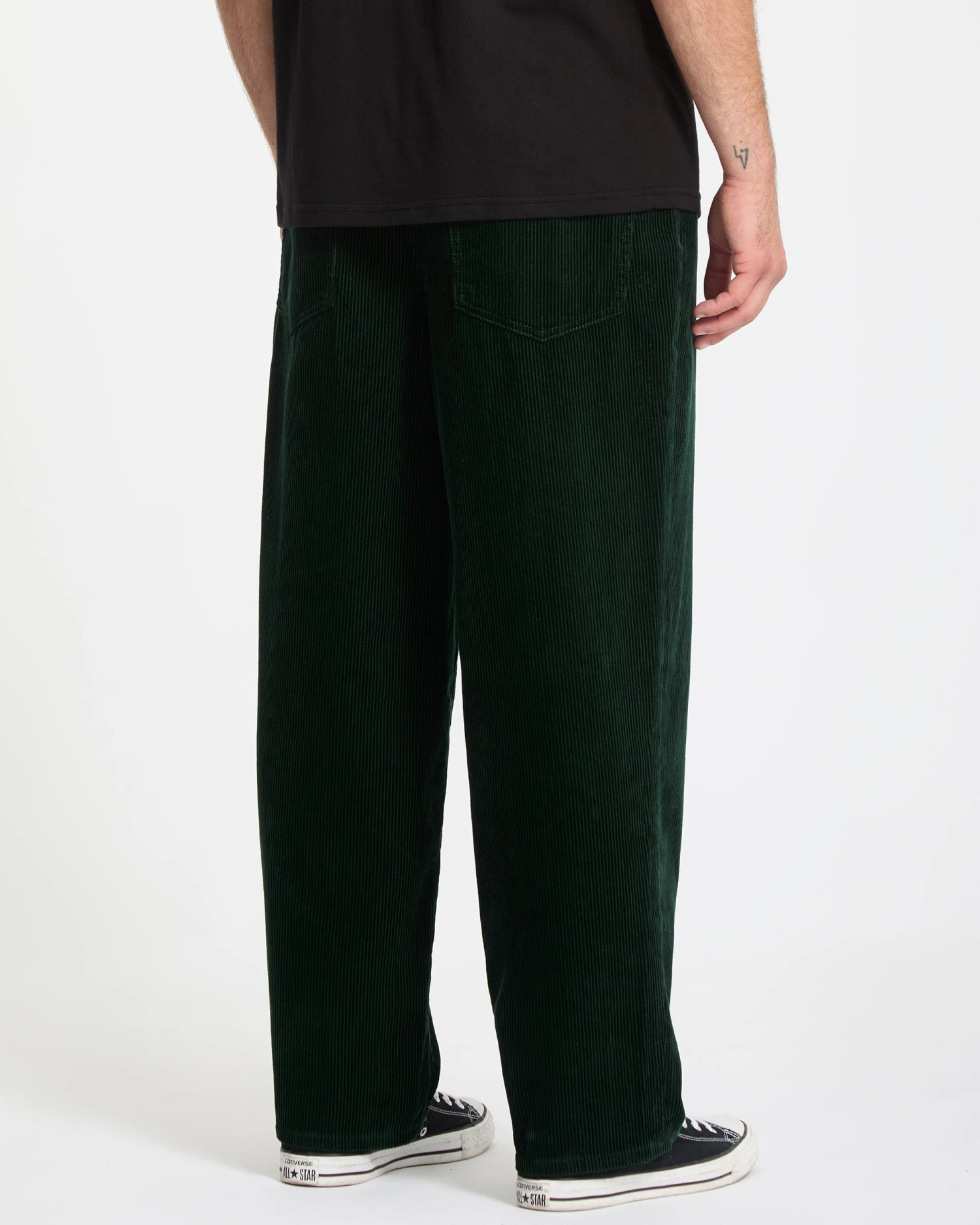 Billow Tapered Corduroy Trousers - Scarab 4 Billow Tapered Corduroy Trousers - Scarab - Image 2