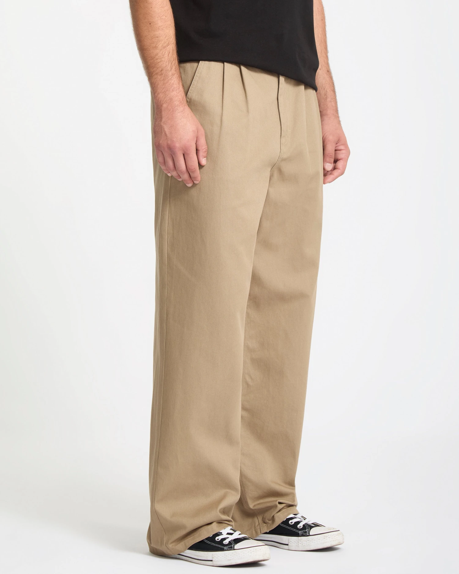 Baggos Pleat Trousers - Khaki 7 Baggos Pleat Trousers - Khaki - Image 5