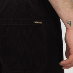 Psychstone Elasticated Waist Trousers - Black -Volcom Store A1212401 BLK 6