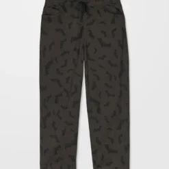 J.J. Villard Elasticated Waist Trousers - Rinsed Black -Volcom Store A1232502 RIB 32