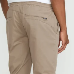 Frickin Slim Jogger Trousers - Khaki 11 Frickin Slim Jogger Trousers - Khaki -Volcom Store A1232505 KHA 3
