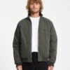 Damerman Bomber Jacket - Rinsed Black -Volcom Store A1632504 RIB 1