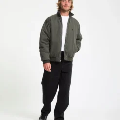 Damerman Bomber Jacket - Rinsed Black -Volcom Store A1632504 RIB 30
