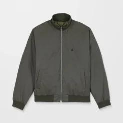 Damerman Bomber Jacket - Rinsed Black -Volcom Store A1632504 RIB 32