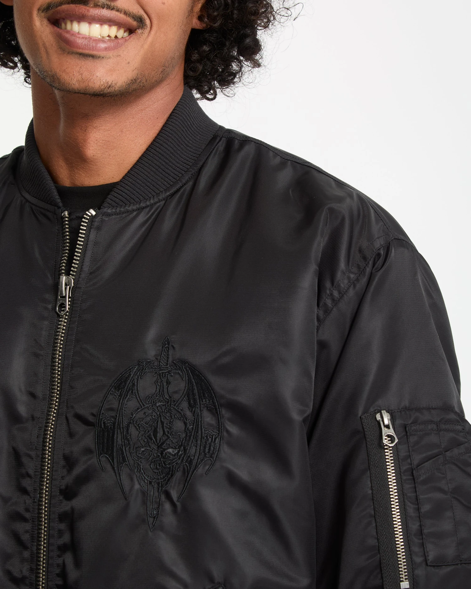 Skullarstone Bomber Jacket - Black 6 Skullarstone Bomber Jacket - Black - Image 4