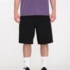 Billow Denim Short - BLACK 2 Billow Denim Short - BLACK -Volcom Store A2012200 BLK F