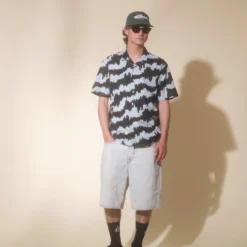 Billow Denim Short - BONE -Volcom Store A2012200 BNE SILH 2