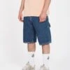 Labored Denim Utility Short - INDIGO RIDGE WASH -Volcom Store A2012301 IRW F