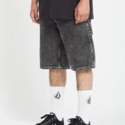Labored Denim Utility Short - LIGHT ACID BLACK -Volcom Store A2012301 LAB 1