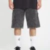 Labored Denim Utility Short - LIGHT ACID BLACK