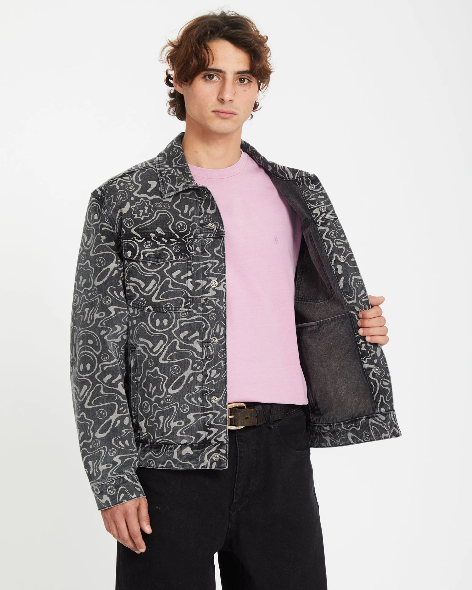Filip Rygalski Denim Jacket - BLACK PRINT 6 Filip Rygalski Denim Jacket - BLACK PRINT - Image 4