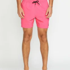 Lido Solid Trunk 16" Boardshort - NEON PINK