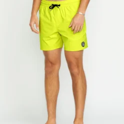 Lido Solid Trunk 16" Boardshort - TENNIS BALL -Volcom Store A2512503 TNB 3