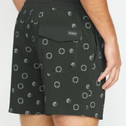 Lido Print Trunk 16" Boardshort - STEALTH -Volcom Store A2512506 STH 2