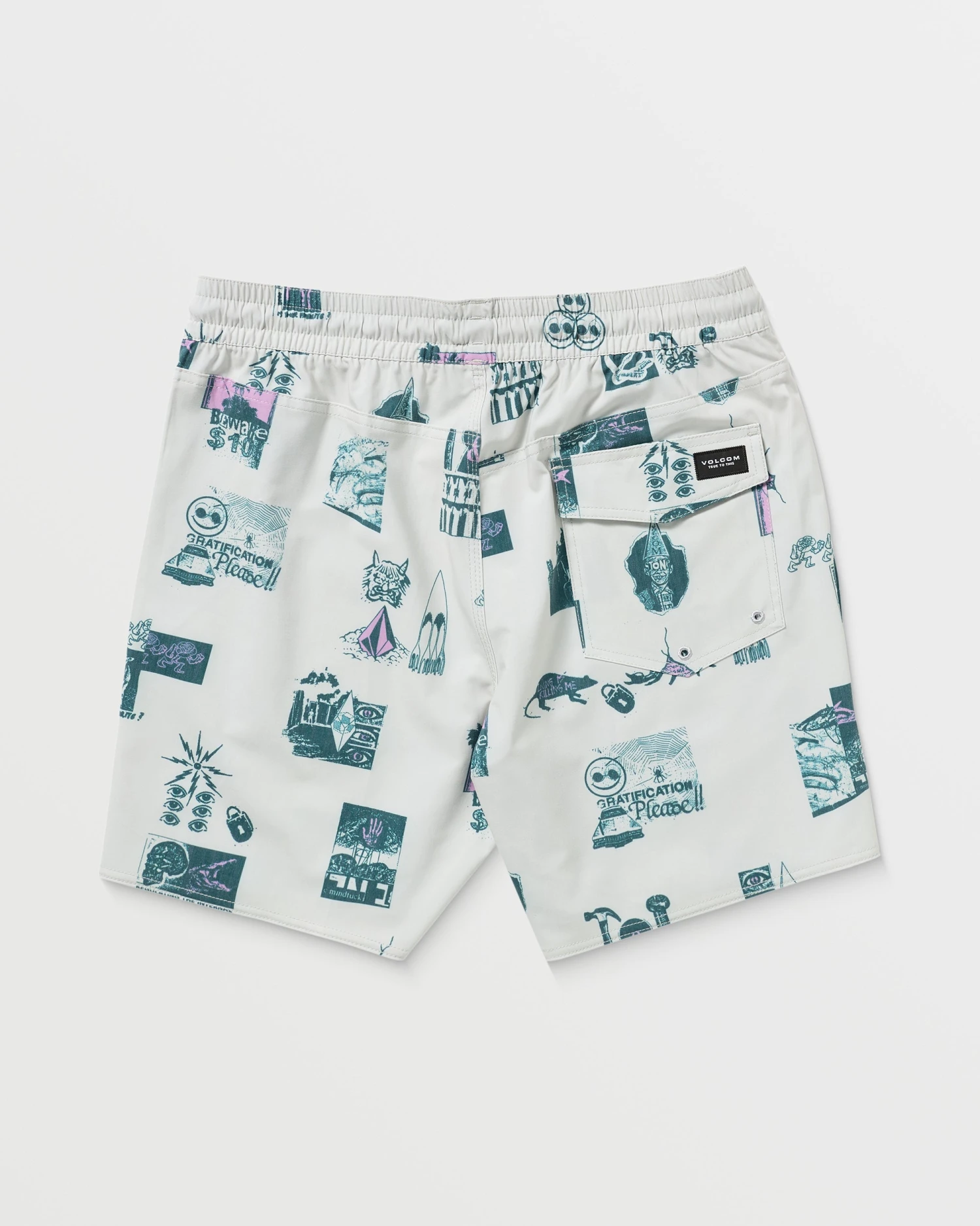 Psyche Cotton Trunk 17" Boardshort - Stone 10 Psyche Cotton Trunk 17" Boardshort - Stone - Image 8