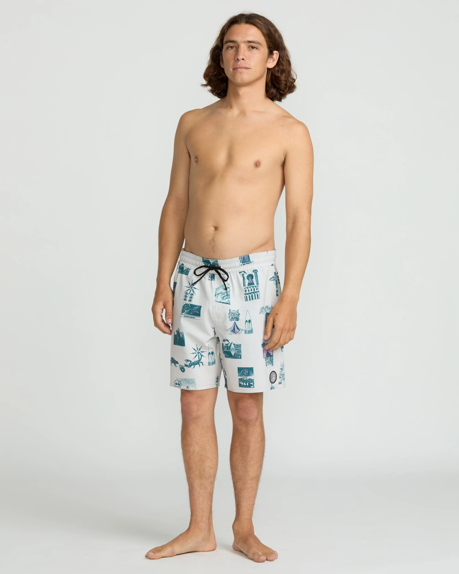 Psyche Cotton Trunk 17" Boardshort - Stone 8 Psyche Cotton Trunk 17" Boardshort - Stone - Image 6