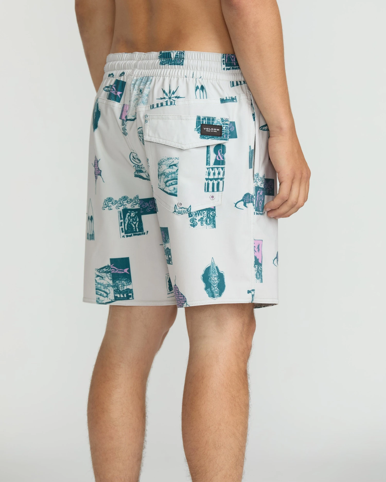 Psyche Cotton Trunk 17" Boardshort - Stone 6 Psyche Cotton Trunk 17" Boardshort - Stone - Image 4