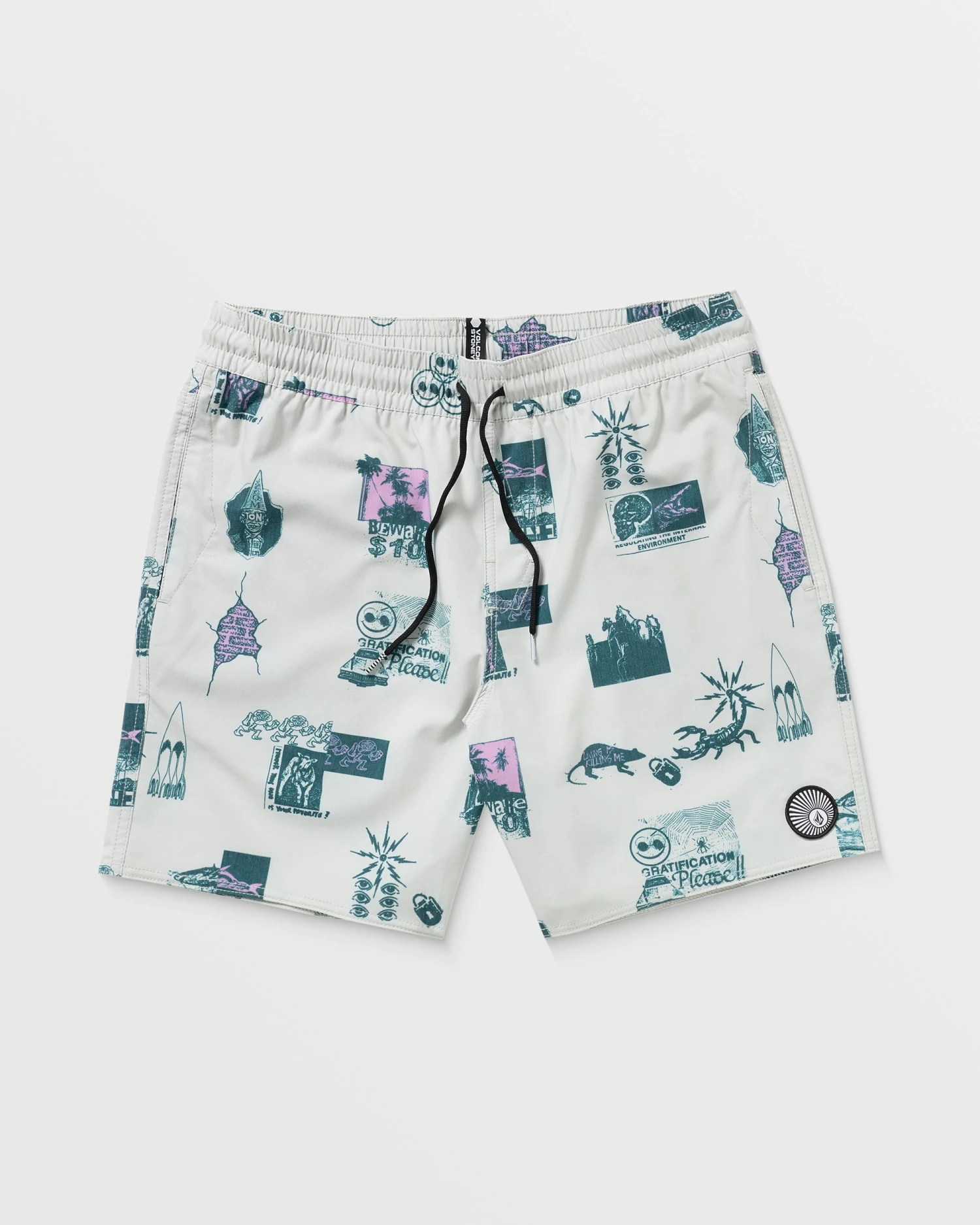 Psyche Cotton Trunk 17" Boardshort - Stone 9 Psyche Cotton Trunk 17" Boardshort - Stone - Image 7