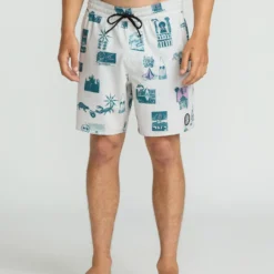 Psyche Cotton Trunk 17" Boardshort - Stone