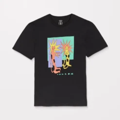 Longo Cats T-Shirt - Black -Volcom Store A3532553 BLK 32