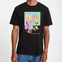 Longo Cats T-Shirt - Black -Volcom Store A3532553 BLK 4