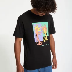 Longo Cats T-Shirt - Black -Volcom Store A3532553 BLK 5