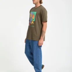 Longo Cats T-Shirt - Sage Leaf -Volcom Store A3532553 SLE 30