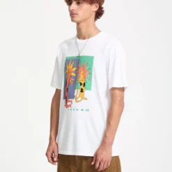 Longo Cats T-Shirt - White -Volcom Store A3532553 WHT 31