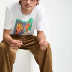 Longo Cats T-Shirt - White -Volcom Store A3532553 WHT 6