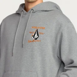 Workwear Hoodie - Heather Grey -Volcom Store A4132503 HGR 3
